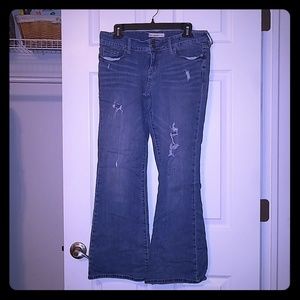 Bullhead black flare distressed jeans